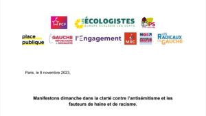 Lire la suite à propos de l’article Manifestons dimanche dans la clarté contre l’antisémitisme et les fauteurs de haine et de racisme